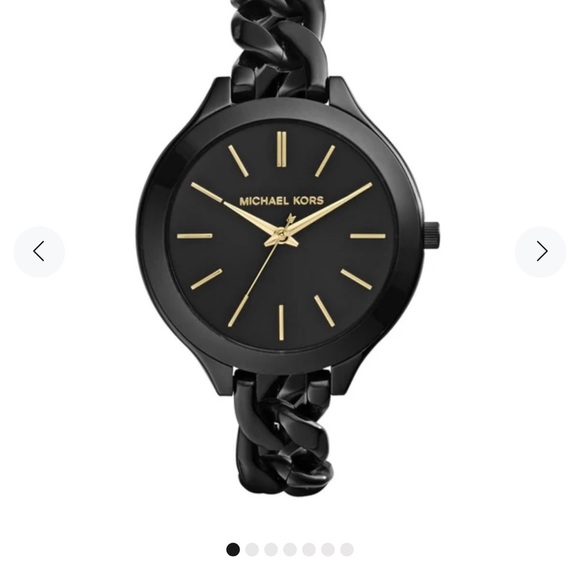 Michael Kors Women's Black and Gold Watch - Picture 1 of 7